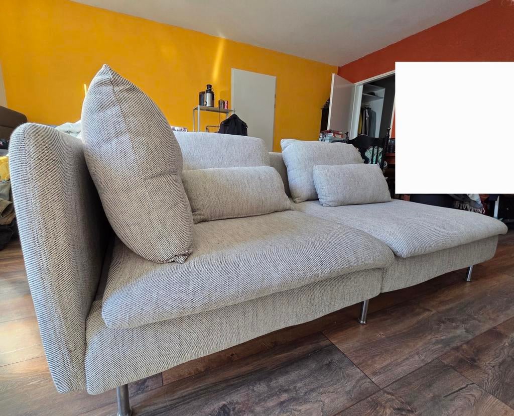 Ikea SÖDERHAMN 3-zitsbank - Beige/Bruin/Grijs, Huis en Inrichting, Banken | Bankstellen, Ophalen, Zo goed als nieuw, 75 tot 100 cm
