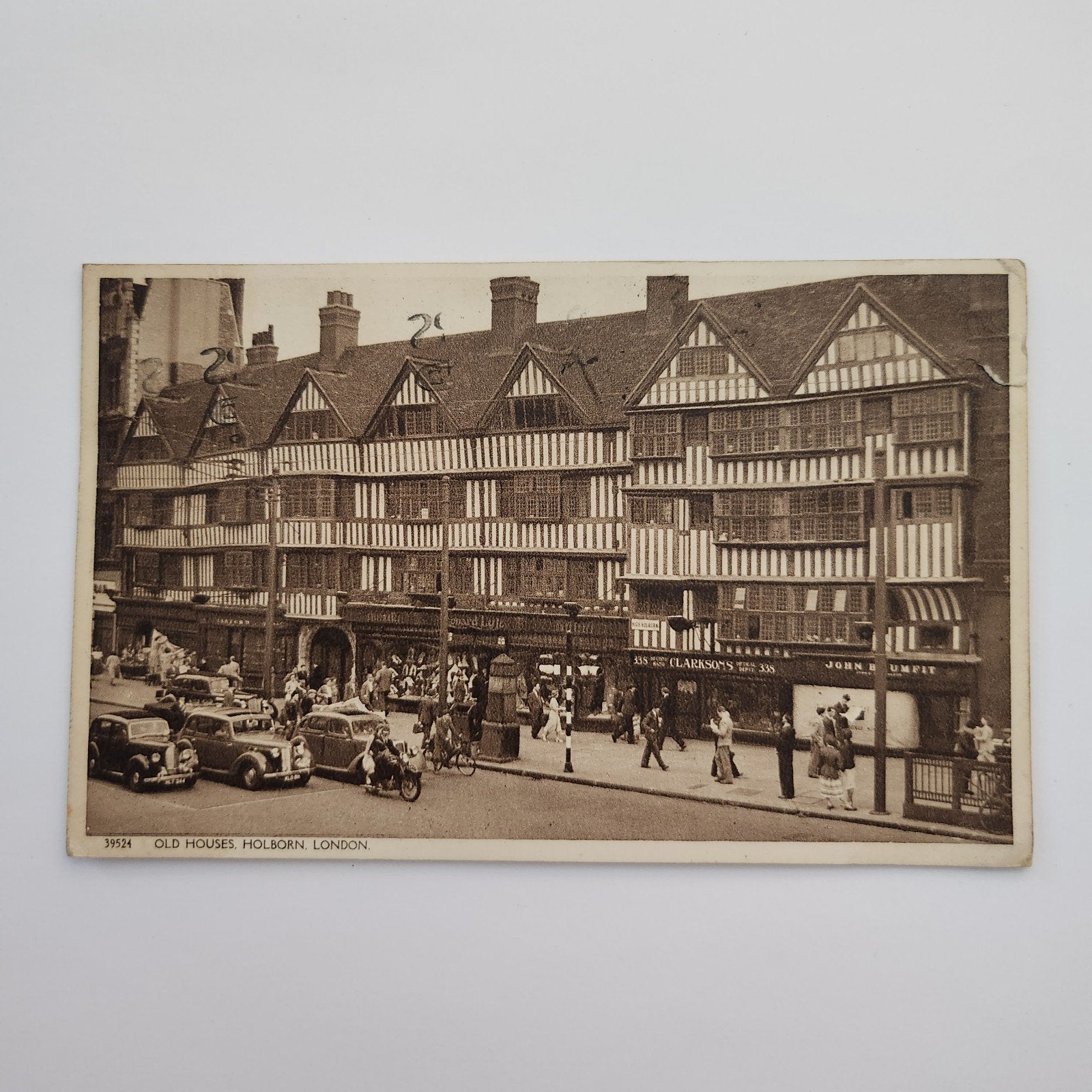 Oude Huizen Holborn Londen - Vintage Ansichtkaart, Verzenden