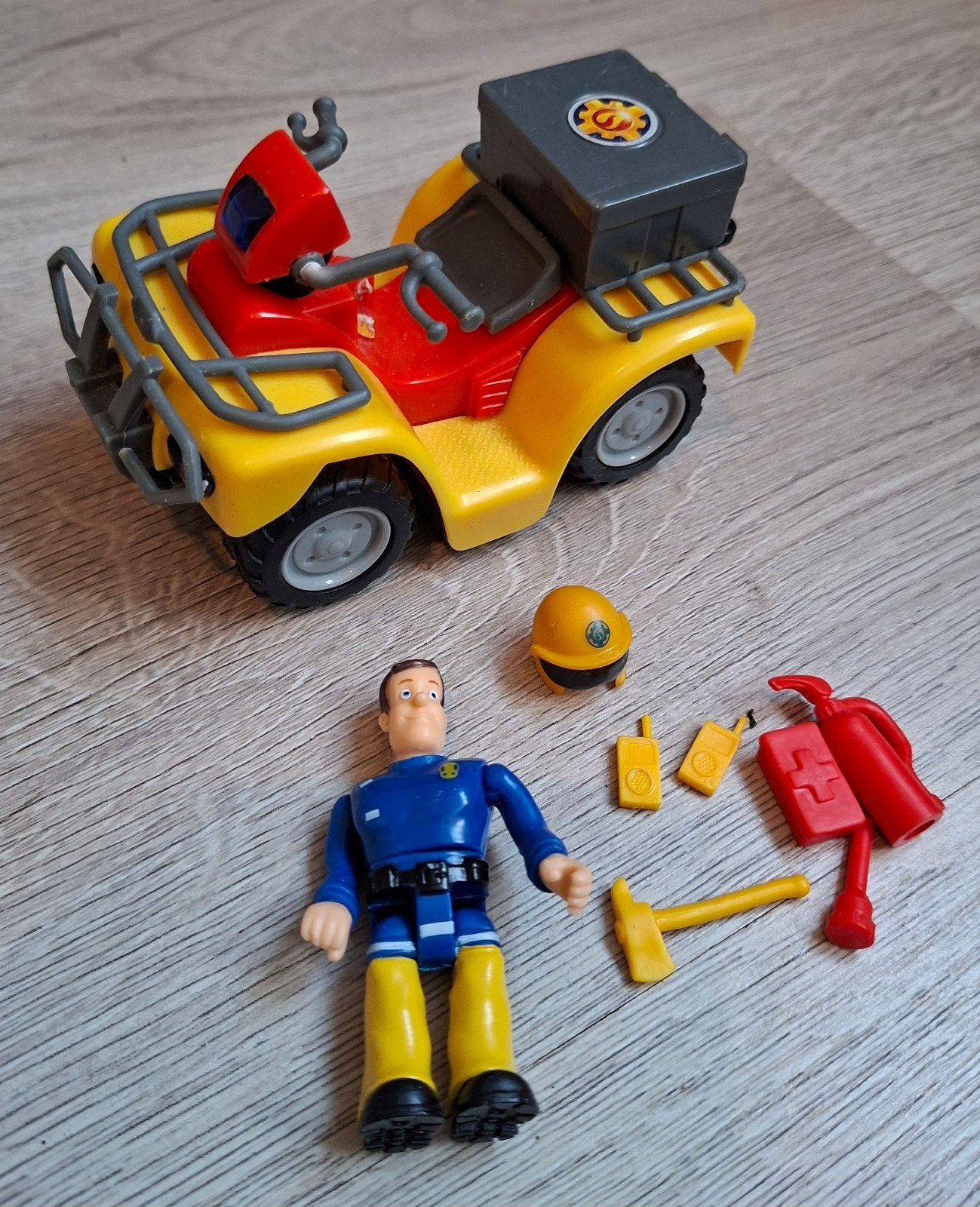 Brandweerman Sam Quadbike Mercury met figuur en accessoires, Ophalen of Verzenden, Gebruikt