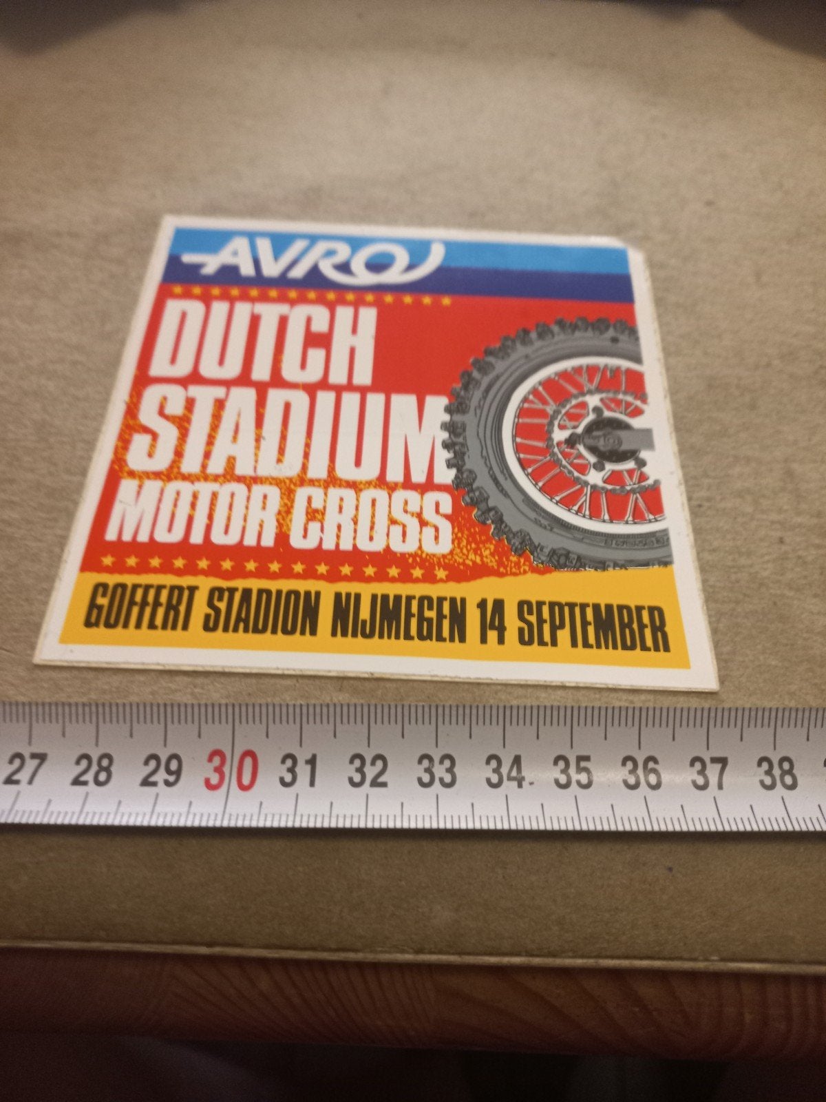 AVRO Dutch Stadium Motor Cross Nijmegen Sticker, Ophalen of Verzenden, Gebruikt