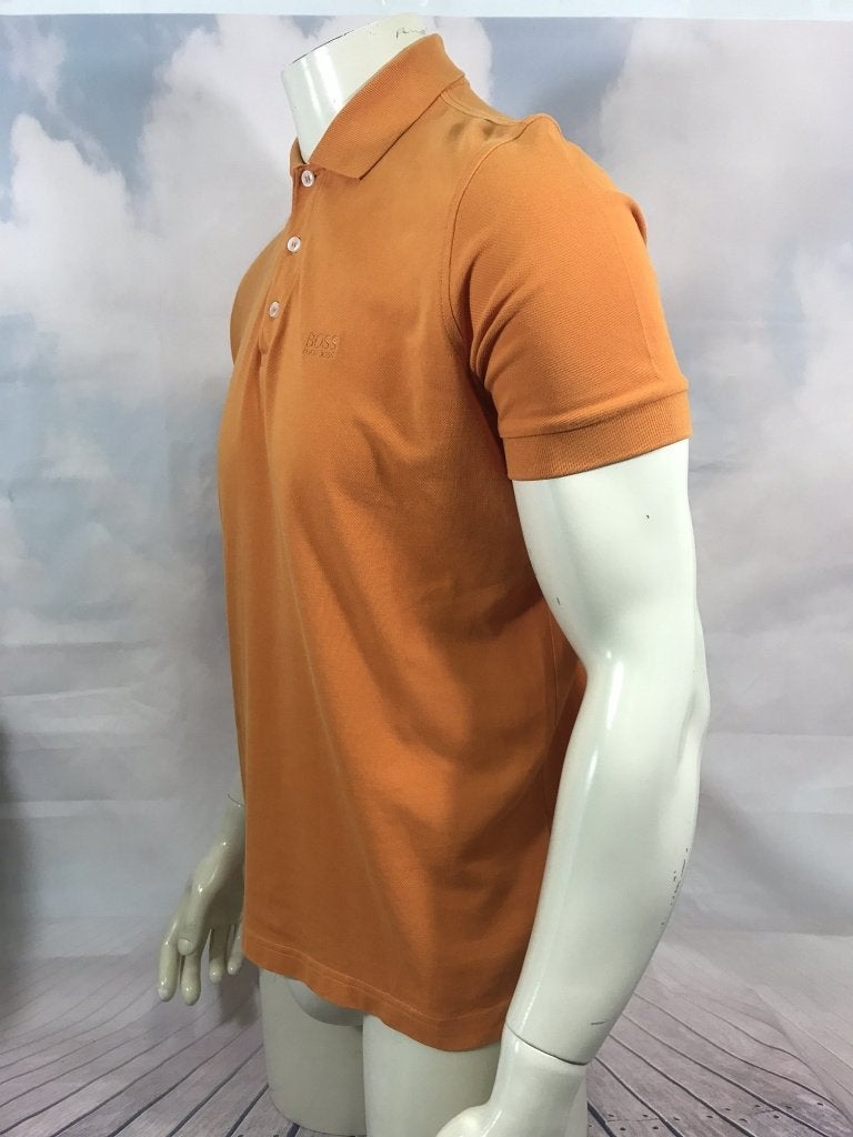 Hugo Boss oranje polo maat S (3C4), Tweedehands verkoop, Tweedehands verkoop, Oranje, Ophalen of Verzenden