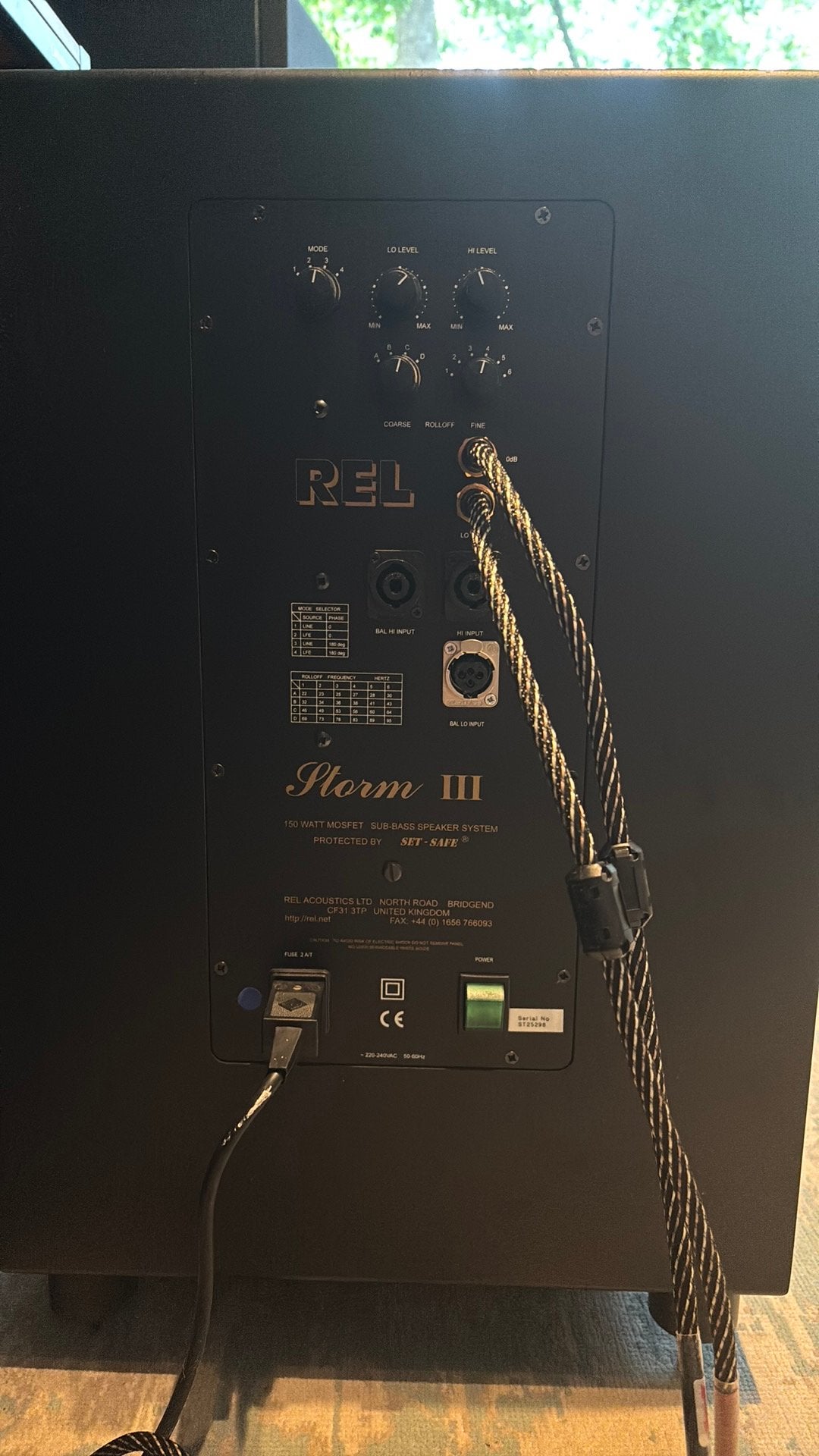 REL STORM 3, Subwoofer, Zo goed als nieuw, 60 tot 120 watt, Ophalen