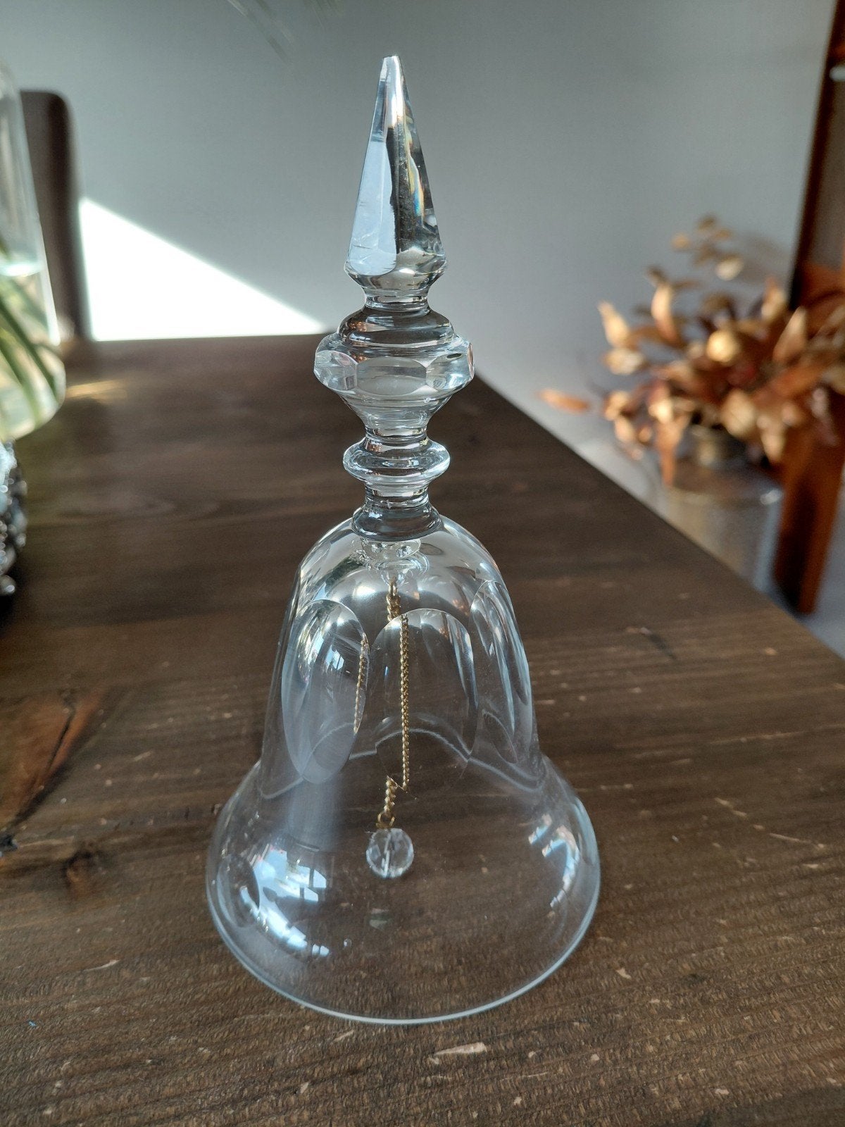 Decoratieve Glazen Bel met Kristallen Klepel, Antiek en Kunst, Ophalen of Verzenden
