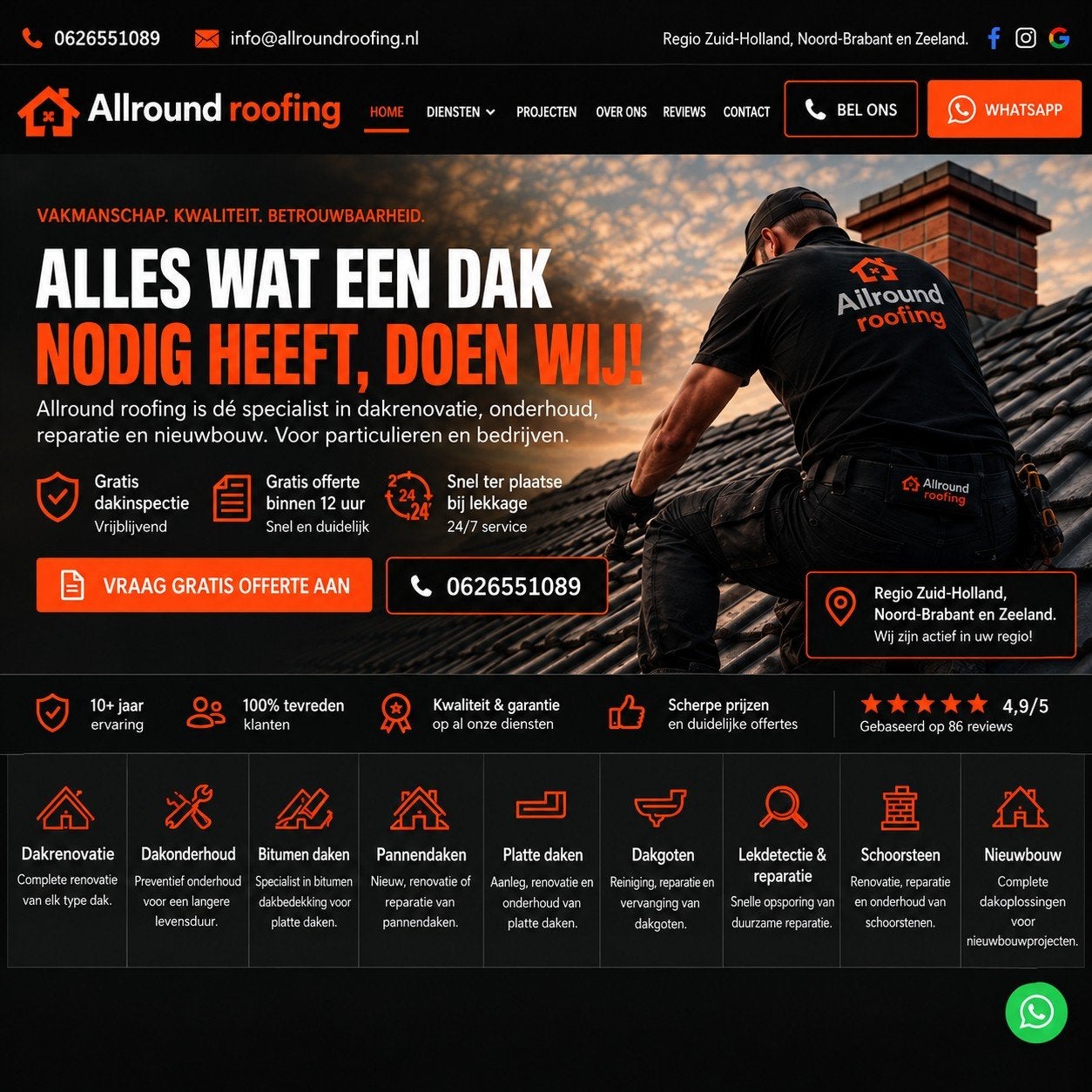 Nokrenovaties pannendak platte dak, Steen of Klei, Zwart, Nieuw, Ophalen of Verzenden