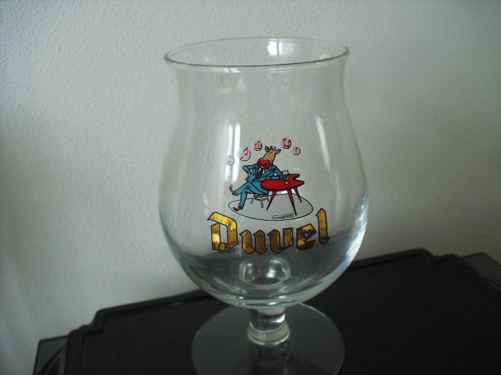 Duvel jaarglas 2003 Kobe de koe nieuw en ongebruikt, Verzamelen, Biermerken, Ophalen of Verzenden, Nieuw, Glas of Glazen, Duvel