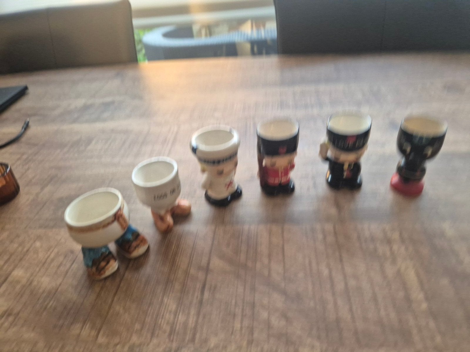 Set van 6 Vintage Eierdopjes - Diverse Figuren, Ophalen of Verzenden