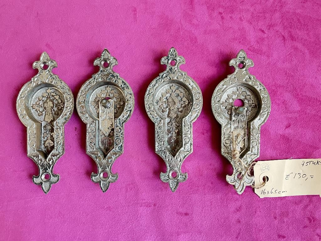 Antieke schuifdeurkommen, grepen, en suite , ensuite deuren, Ophalen of Verzenden