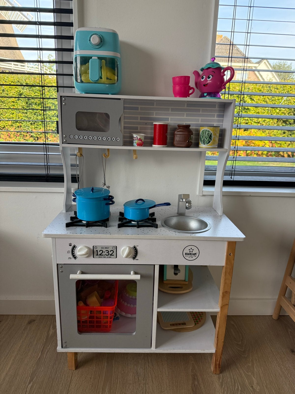 Houten speelkeuken met veel accessoires, Ophalen, Gebruikt, Jongen of Meisje
