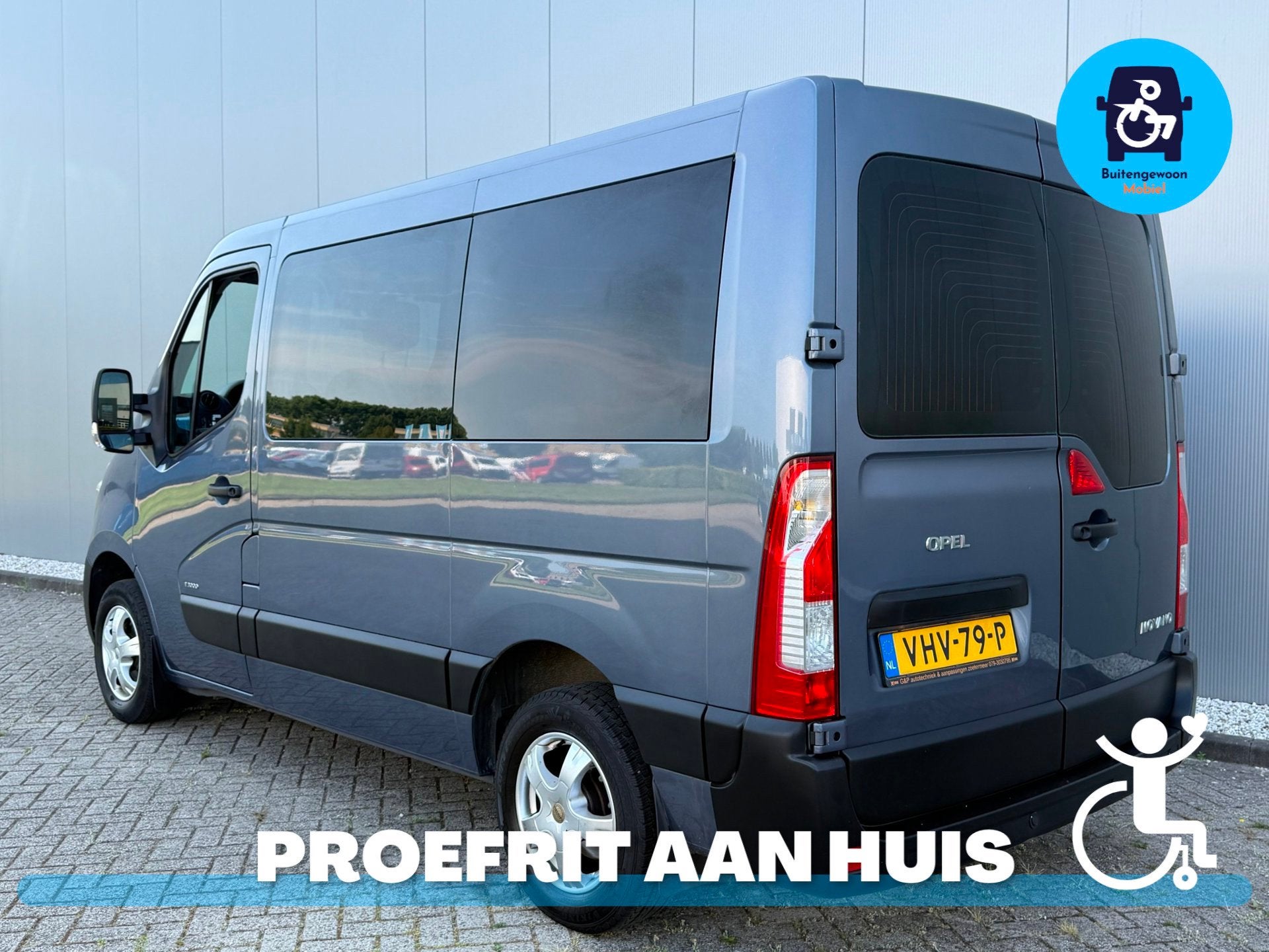Opel Movano 2.3 Rolstoelbus Meerijder Airco Automaat, Euro 5, Stof, Gebruikt, Zwart