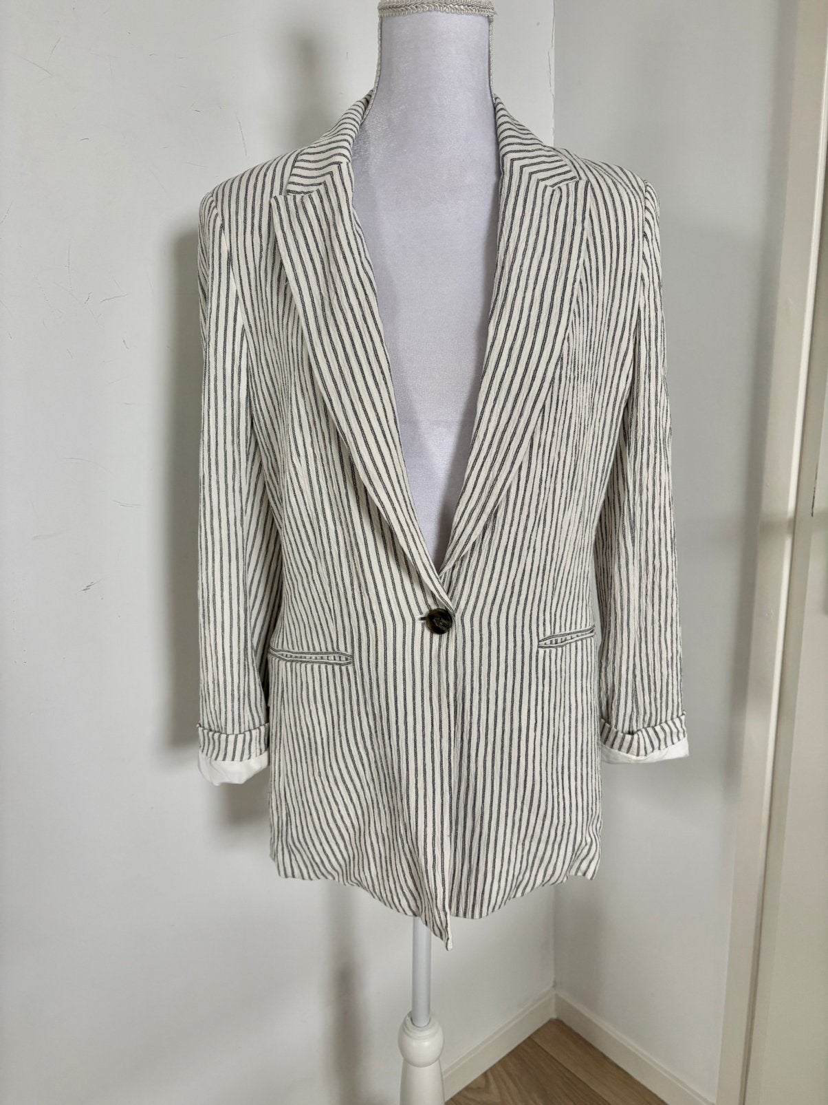 Leuke H&M blazer - maat 40, Kleding | Dames, Maat 38/40 (M), Wit, Ophalen of Verzenden, Zo goed als nieuw