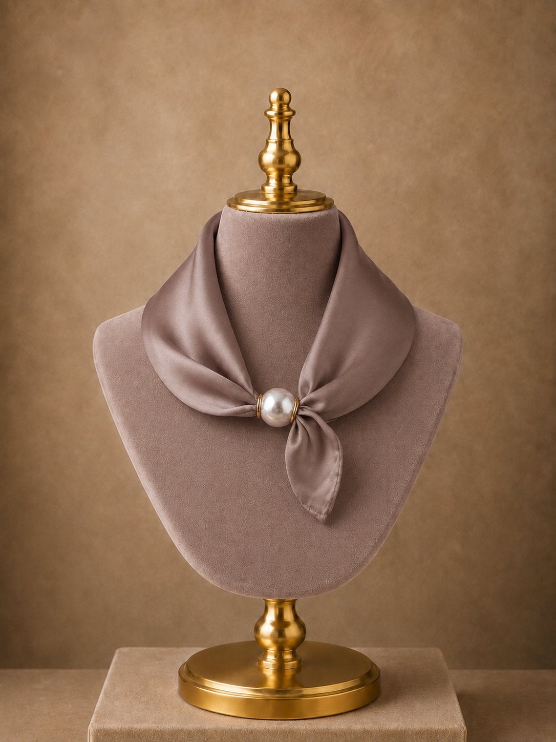 Elegante Sjaal met Parel magneetsluiting- Zijdezacht, Ophalen of Verzenden, Nieuw