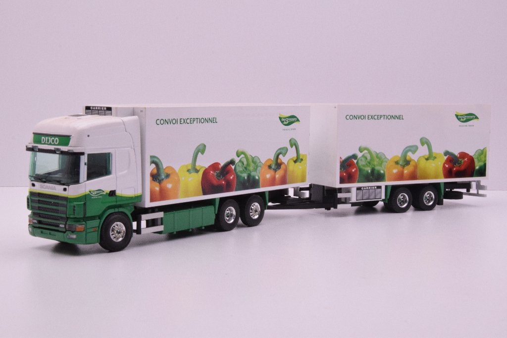 Scania 124-420 combi  ''  the Greenery ''  Tekno, Ophalen of Verzenden, Zo goed als nieuw, Bus of Vrachtwagen, Tekno