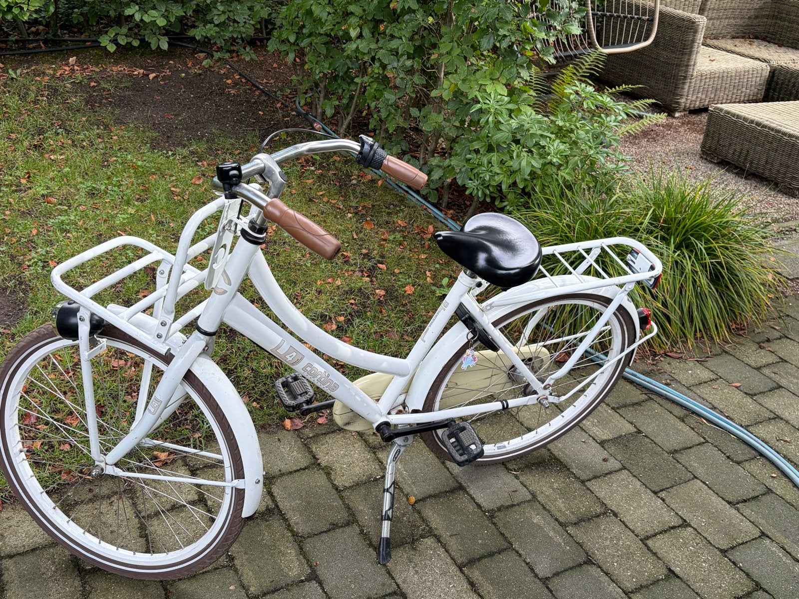 Cortina U4 transport meisjesfiets 24 inch- Wit, Gebruikt, Velgrem, 50 tot 53 cm, Ophalen, Overige merken