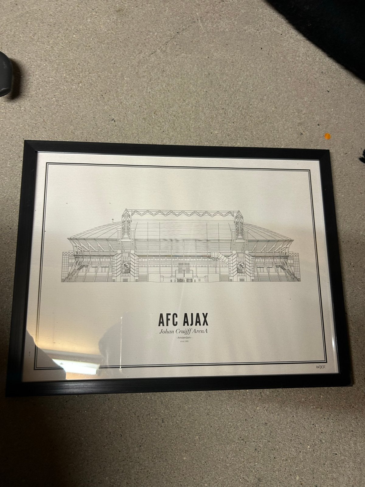 AFC Ajax Johan Cruijff Arena tekening - Schilderij, Ophalen