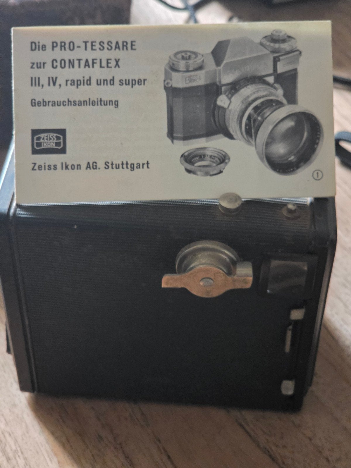 Vintage Agfa Synchro Box camera met Zeiss Ikon handleiding, Ophalen of Verzenden