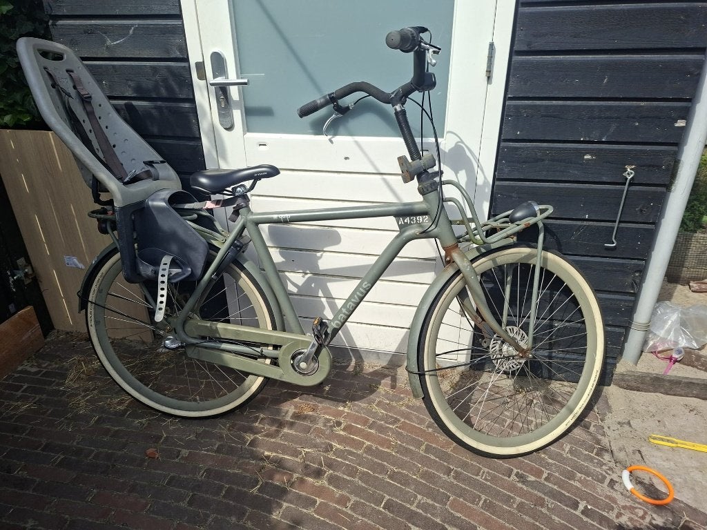 Fiets Batavus Quip Heren inclusief kinderzitje, Ophalen, Gebruikt, Versnellingen, Batavus