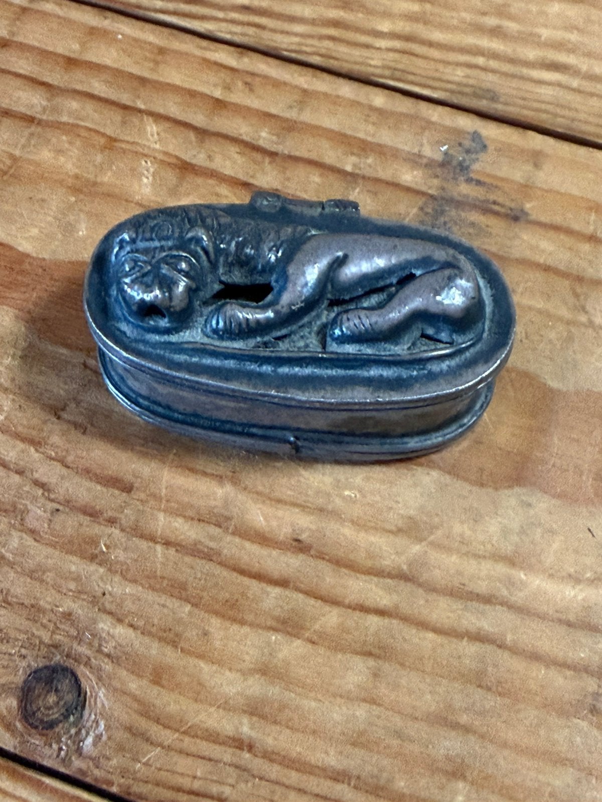 Zilver 835 pillendoos, Ophalen of Verzenden, Zilver