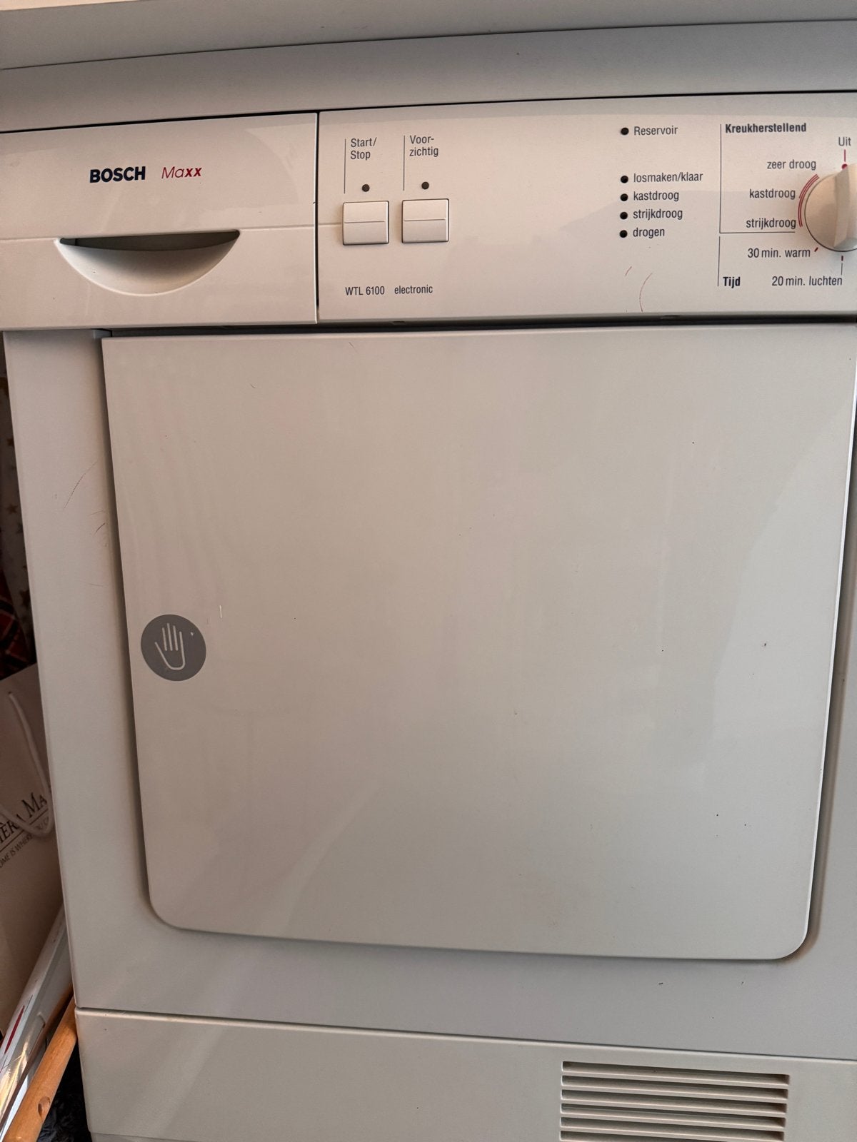 Gratis: Bosch Maxx WTL 6100 Electronic Wasdroger, Witgoed en Apparatuur, Wasdrogers, Ophalen, 6 tot 8 kg, Gebruikt, Voorlader