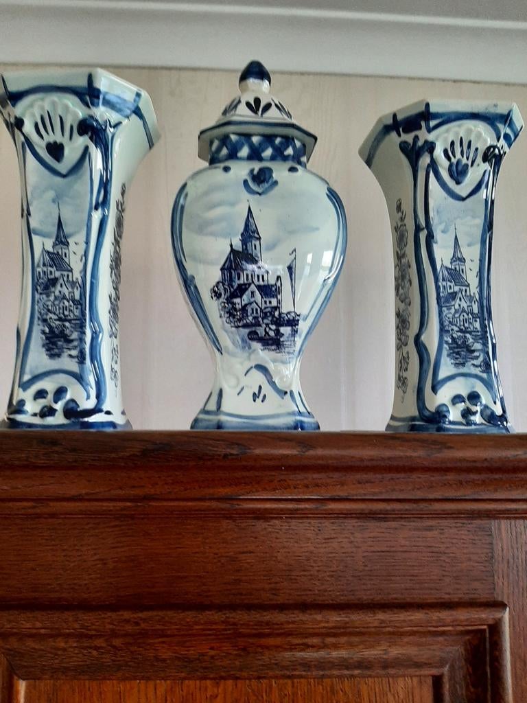 Delftsblauwe vazen, Antiek en Kunst, Ophalen of Verzenden