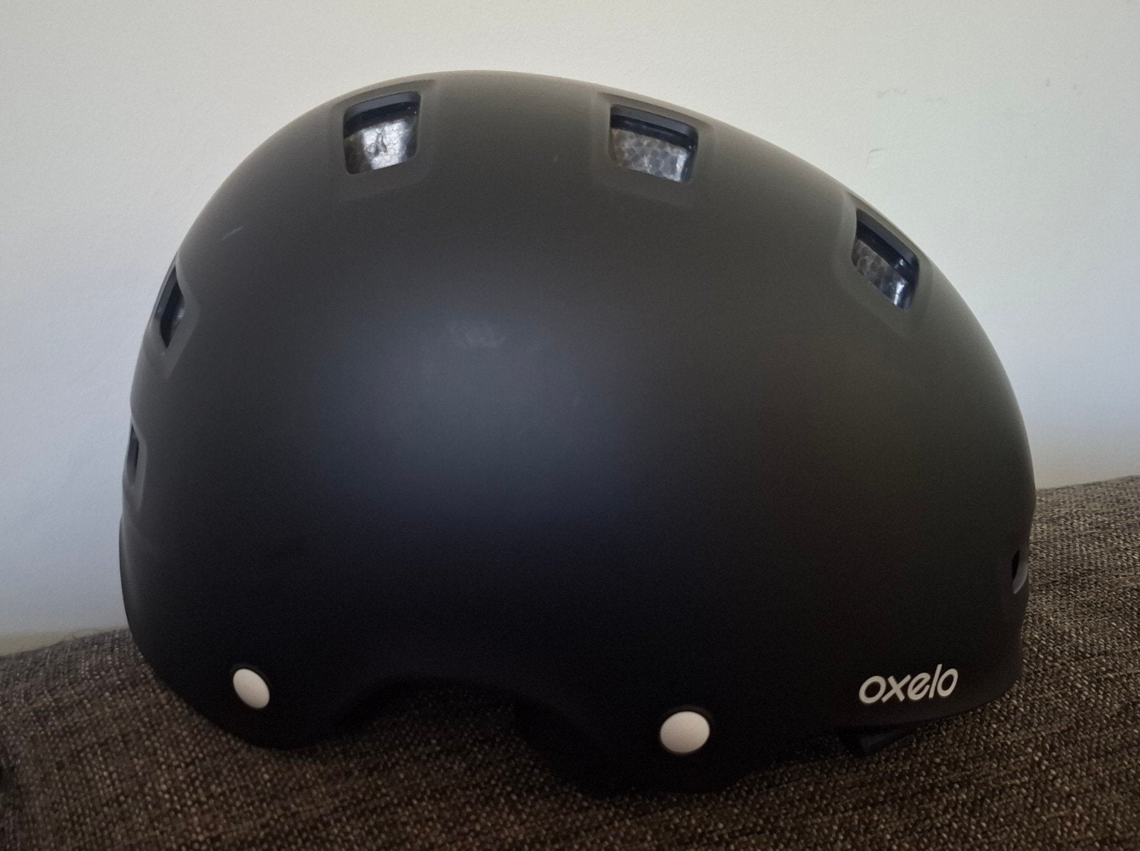 Oxelo MF500 Black Blue Fietshelm - Maat S (52-55 cm), Ophalen, Zo goed als nieuw, Bescherming
