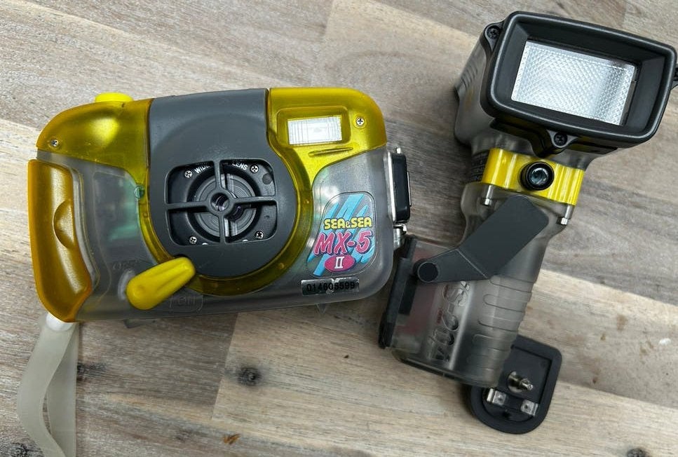 Sea & Sea MX-5 II analoge onderwatercamera met losse Flitser, Ophalen, Compactcamera, Sea & Sea, Meer dan 40 meter
