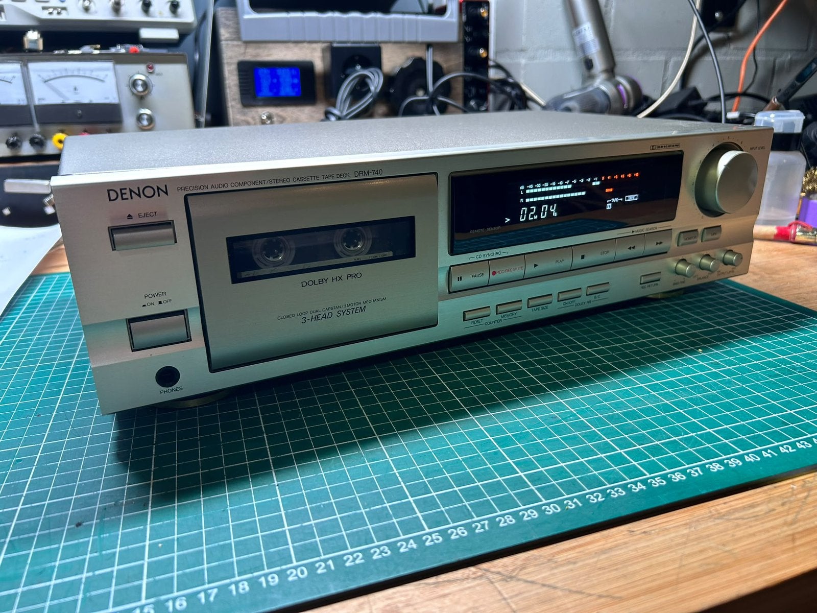 Denon DRM-740 Stereo Cassettedeck – Nagekeken, Ophalen of Verzenden, Denon