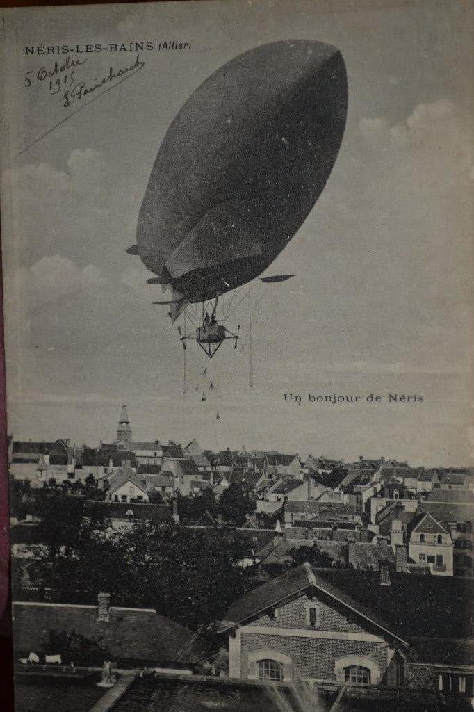 frk 1915 ww1 aviation luchtballon zeppelin boven Neris, Ophalen of Verzenden, Voor 1920, Gelopen, Sterren en Beroemdheden