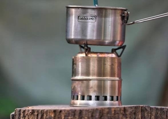 Stanley 1.2L pot met lederen hoes, Caravans en Kamperen, Kampeeraccessoires, Ophalen of Verzenden, Gebruikt