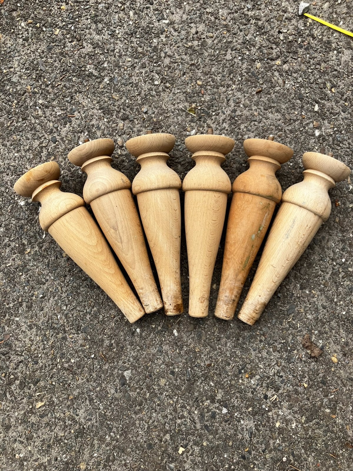 Leuke oude poten 25 cm lang. 6 stuks, Ophalen of Verzenden, Zo goed als nieuw, Rond, Minder dan 50 cm