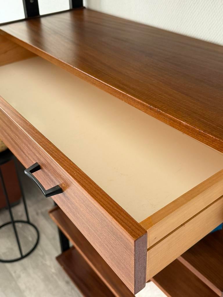 Vintage modulair Wandsysteem Simpla Lux | wandkast | teak, Ophalen, Met deur(en), Simpla lux, Minder dan 150 cm