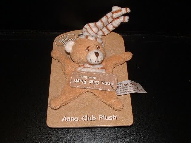 ANNA CLUB PLUSH BEER KNISPERDOEKJE BEIGE/WIT BEAR BEAU,, Ophalen of Verzenden, Nieuw, Overige typen