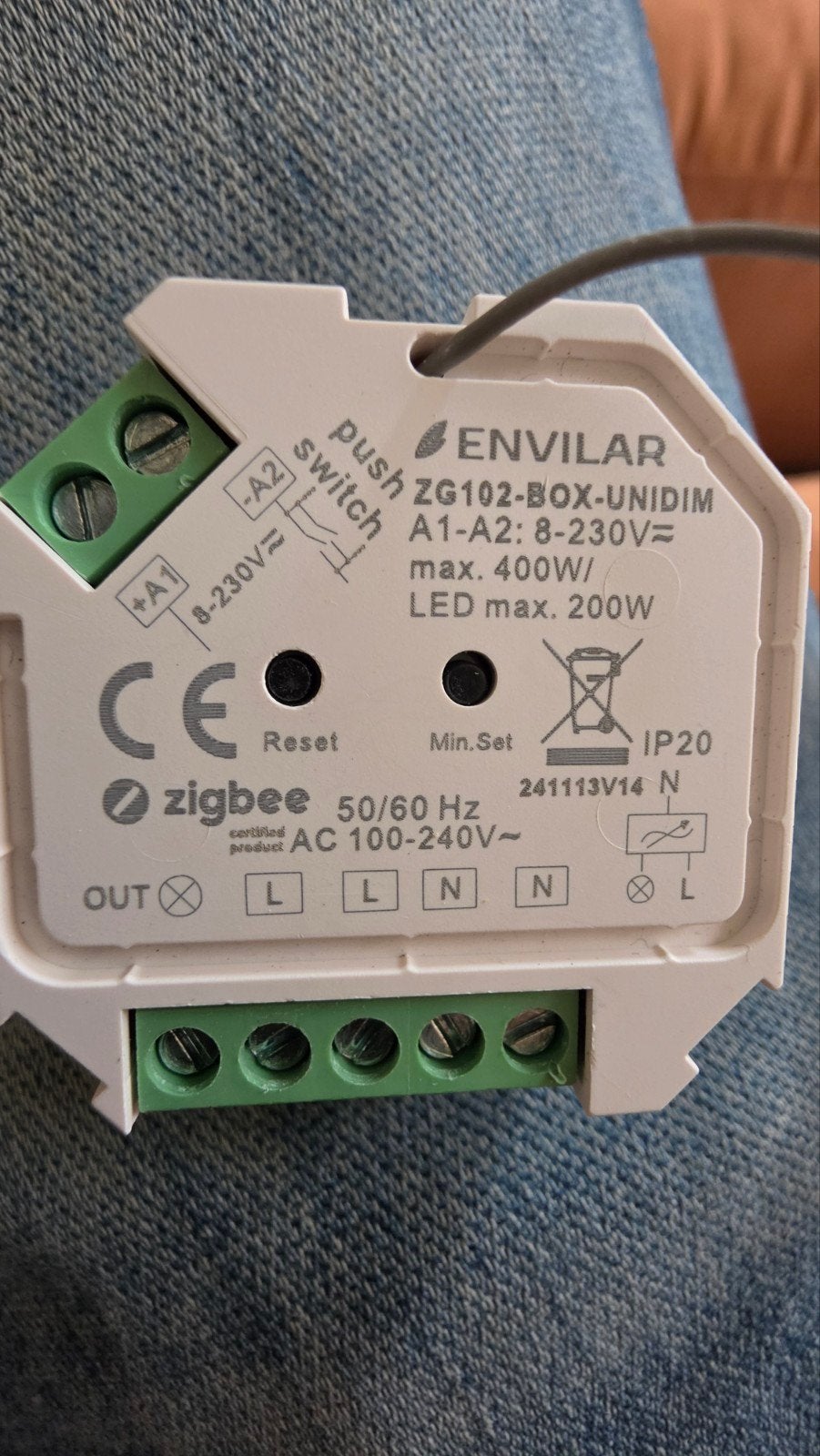 Envilar ZG102-BOX-UNIDIM Zigbee Dimmer Module, Ophalen of Verzenden, Nieuw, Overige merken, Dimmer