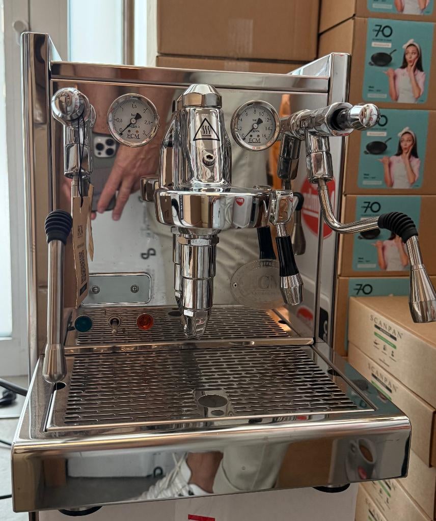 ECM TECHNIKA V PROFI PID DEMOMODEL van € 2595 voor € 2095, Ophalen, Espresso apparaat, 10 kopjes of meer, Gemalen koffie