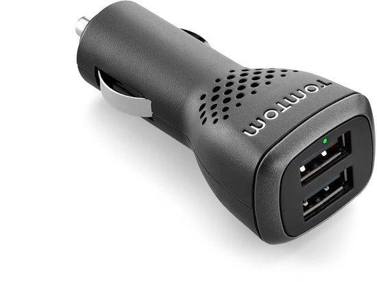 TomTom lader Dual Fast 2.400 mAh 2 x USB (Autolader) *Nieuw*, TomTom, Nieuw, Ophalen of Verzenden, Samsung
