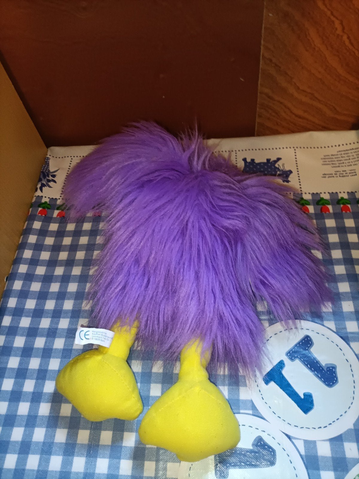 Paarse kraai handpop vogel met piepje, Ophalen of Verzenden, Zo goed als nieuw, Overige typen