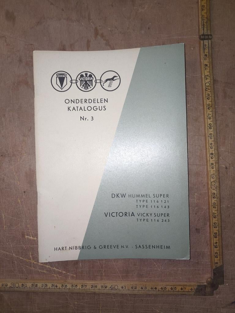 Onderdelen catalogus DKW Hummel, Victoria Super, Ophalen of Verzenden, Gebruikt