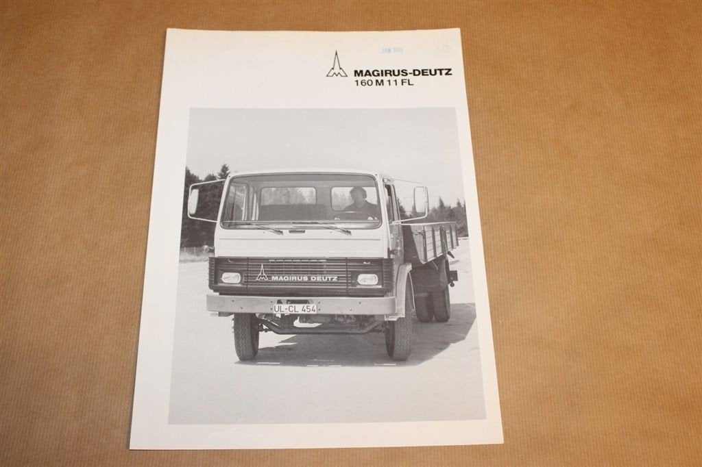 Zeldzame folder - Magirus Deutz vrachtwagen 160M 1975, Ophalen of Verzenden, Zo goed als nieuw, Tractor en Landbouw