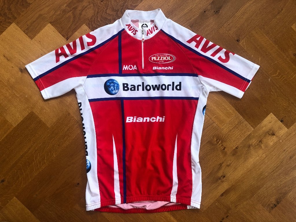 Team Barloworld Bianchi Avis wielershirt 2009 jersey maat 5, Moa, Zo goed als nieuw, XL, Bovenkleding
