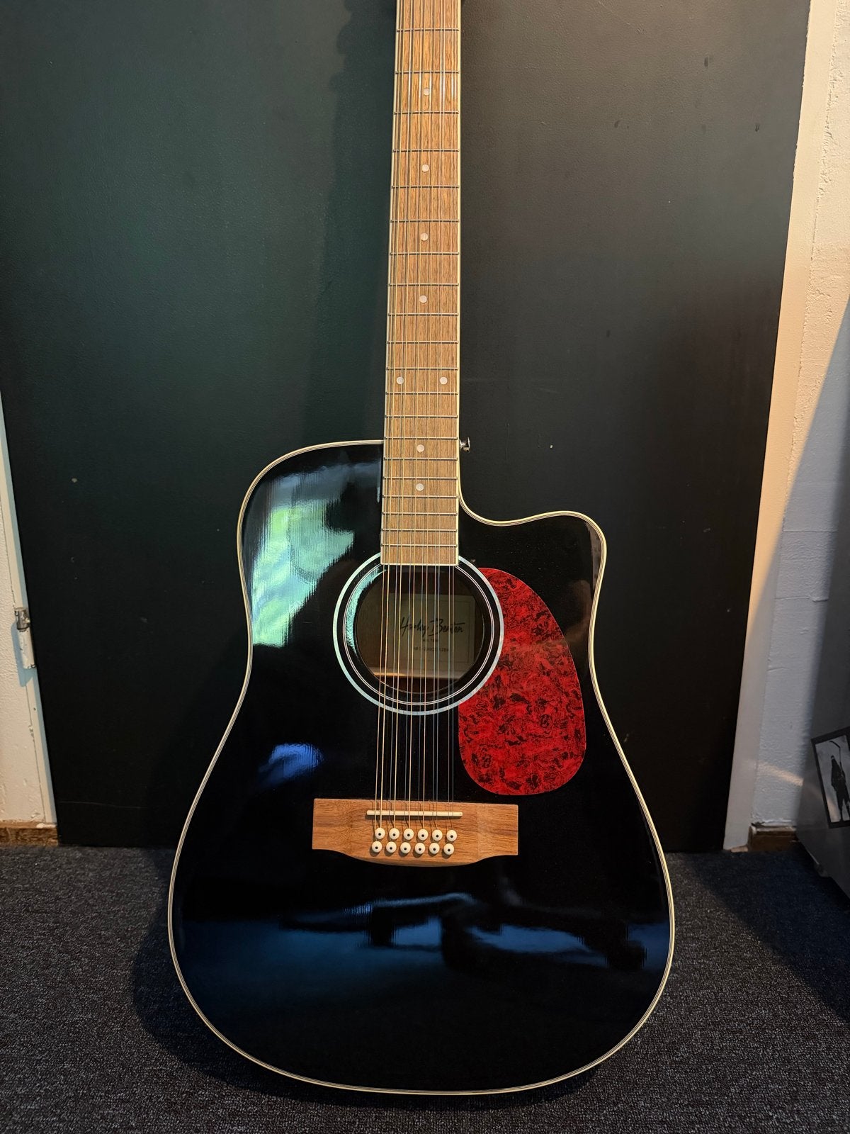 Harley Benton D-200CE-12BK 12-snarige westerngitaar, Muziek en Instrumenten, Snaarinstrumenten | Gitaren | Akoestisch, Ophalen