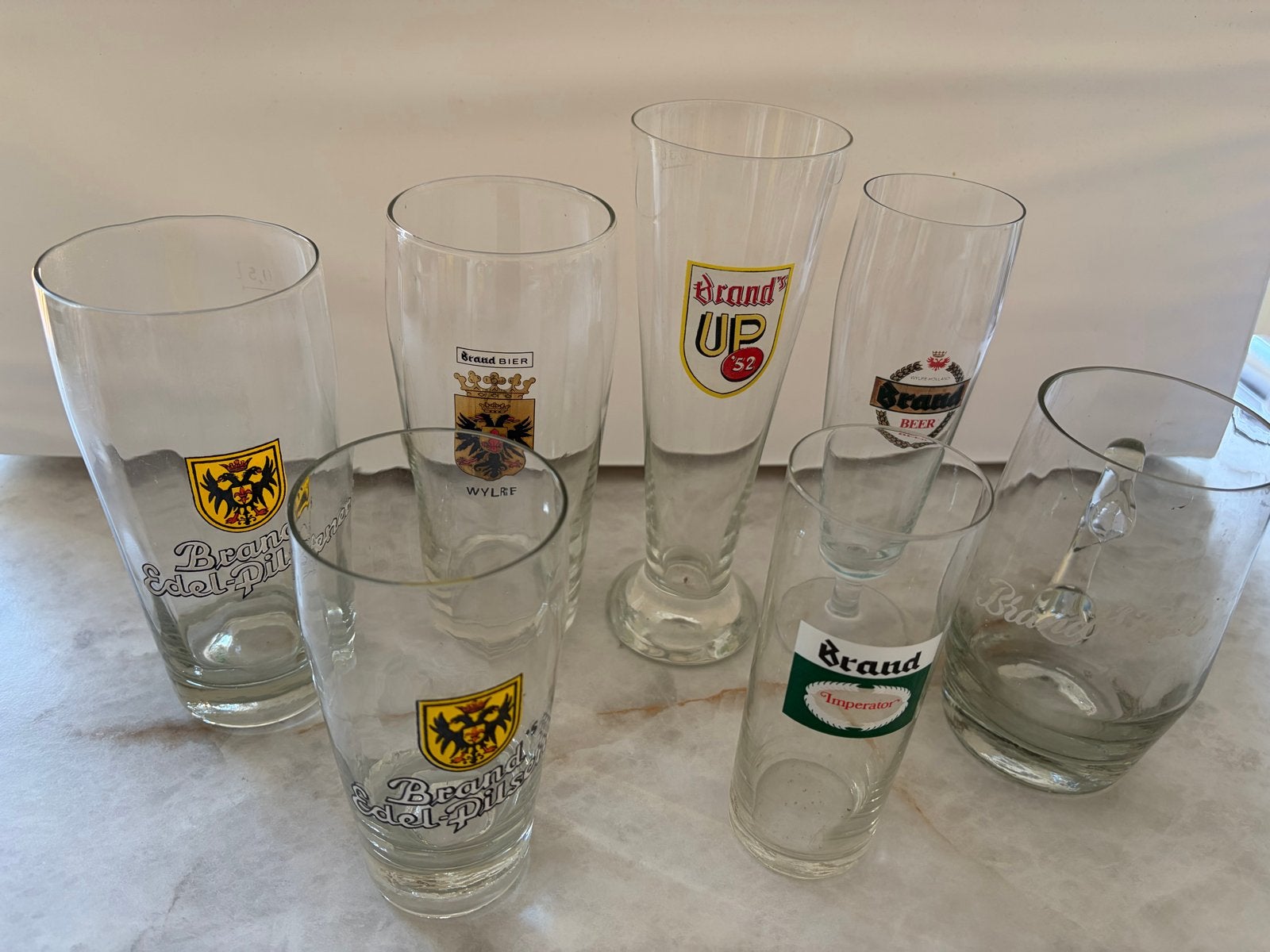 Brand Bierglazen Collectie - Diverse Modellen, Ophalen, Gebruikt, Bierglas