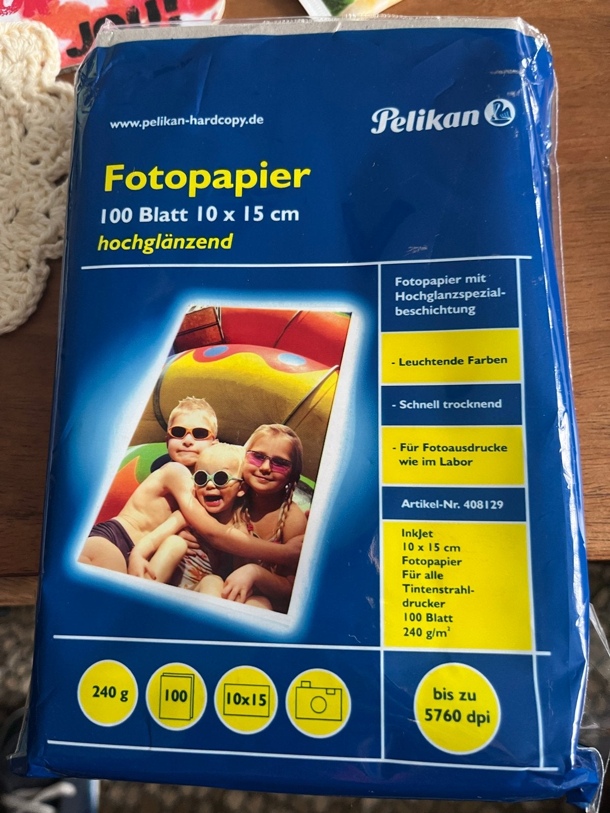 Pelikan Fotopapier 10x15 cm hoogglanzend - 98/100 vellen, Ophalen of Verzenden, Zo goed als nieuw, 10 x 15 cm, Sneldrogend