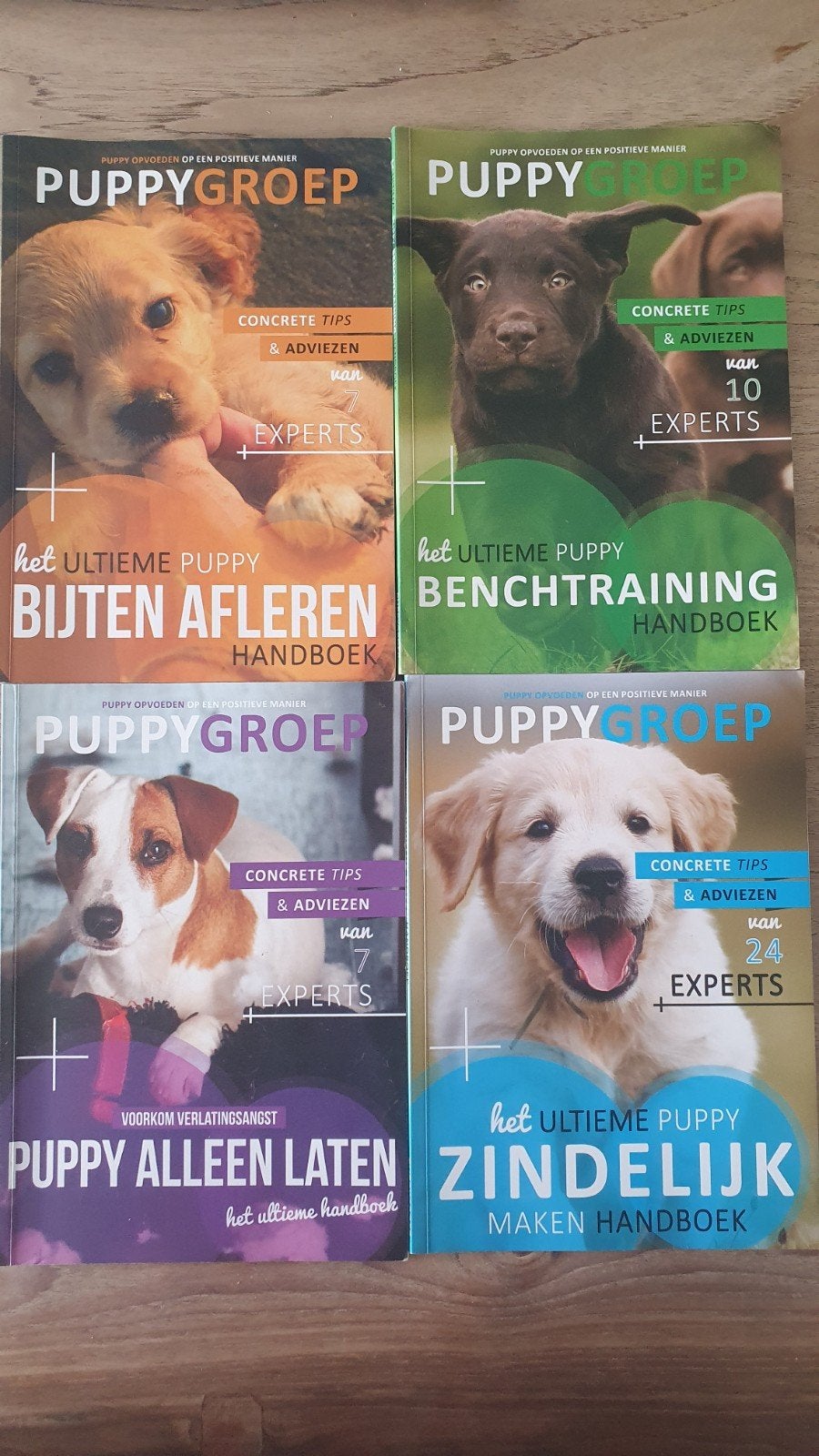 Set van 4 PuppyGroep handboeken – puppy opvoeden, Overige merken, Ophalen of Verzenden, Gebruikt, Overige typen