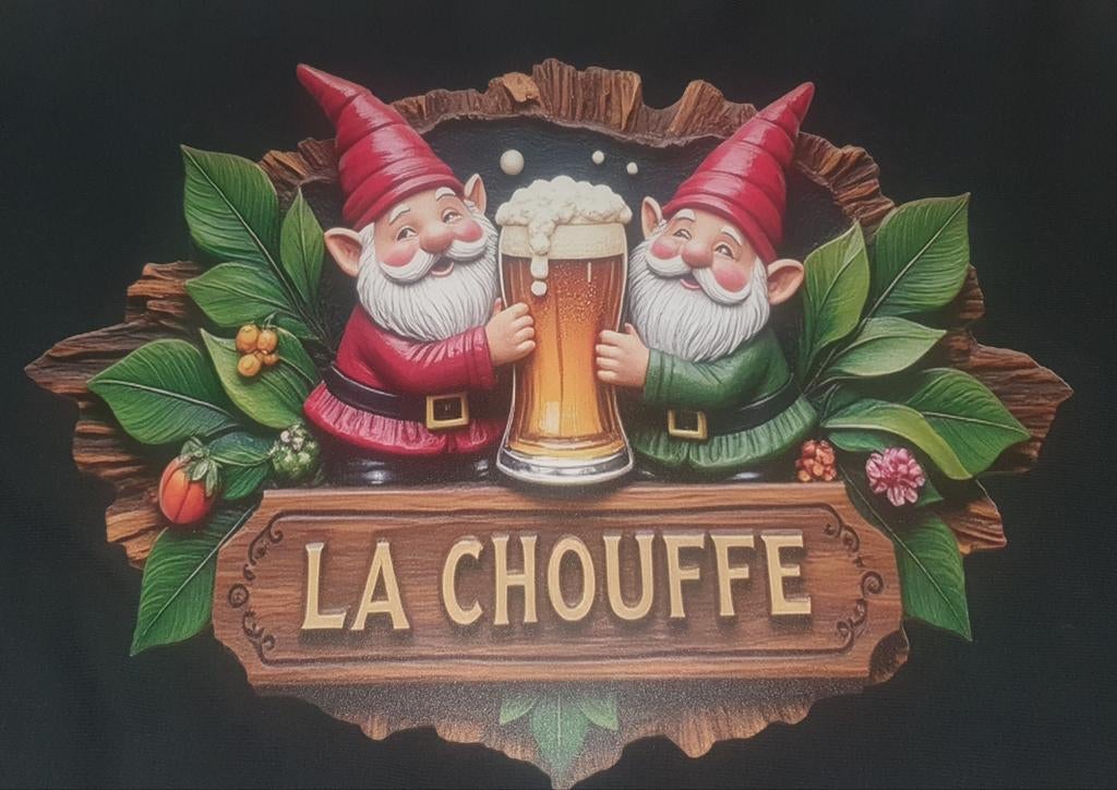 La chouffe wandbord, gemaakt van hout., Ophalen of Verzenden, Nieuw, Reclamebord, Plaat of Schild, Overige merken