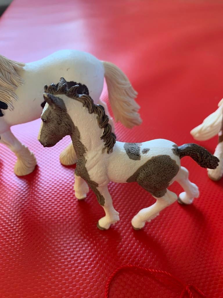 Schleich paardenfamilie: merrie, hengst en veulen, Kinderen en Baby's, Speelgoed | Overig, Gebruikt, Jongen of Meisje, Ophalen of Verzenden