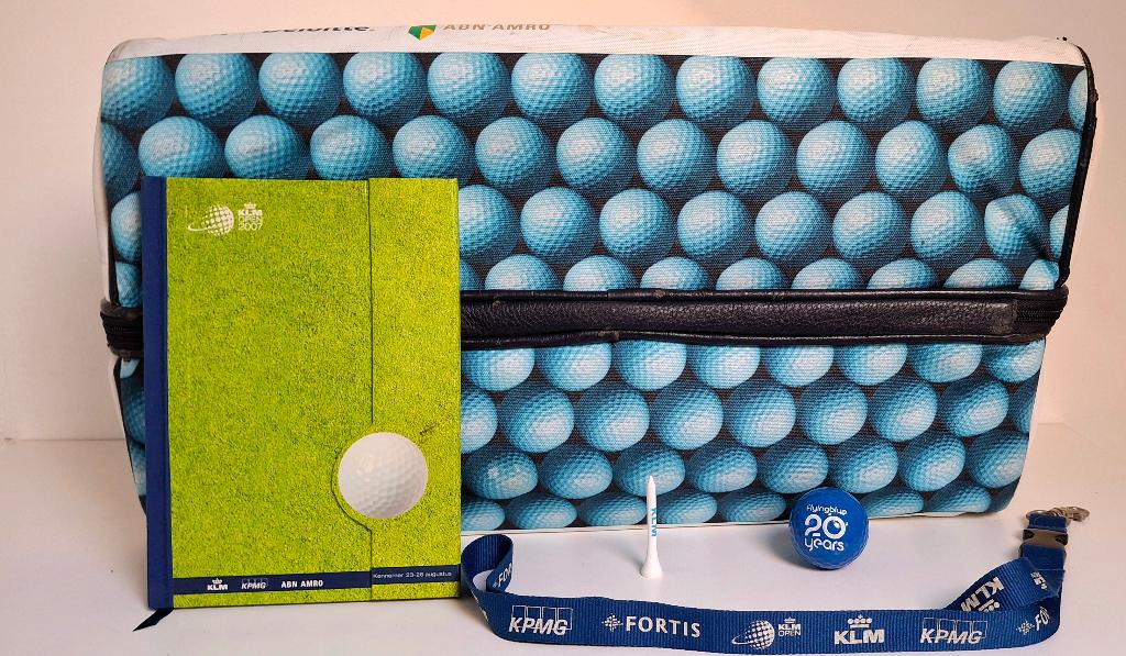 KLM OPEN GOLF ITEMS, NOTEBOOK, GOLFTAS IS GRATIS!!!! € 9,99., Ophalen of Verzenden, Zo goed als nieuw, Overige typen