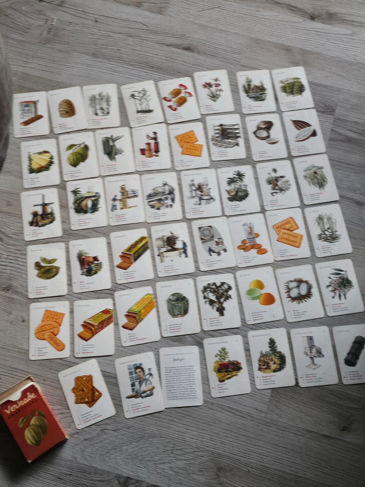 Vintage Verkade Kwartetspel - Compleet met spelregels, Drie of vier spelers, Ophalen of Verzenden, Gebruikt, Verkade
