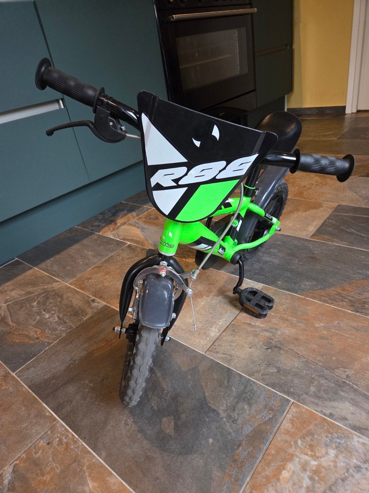Dino Bikes R88 Kinderfiets met zijwieltje 12 inch - Felgroen, Fietsen en Brommers, Ophalen, Gebruikt, Velgrem, Minder dan 16 inch