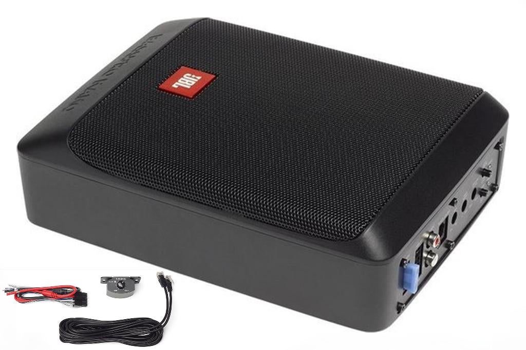 JBL BassPro NANO Actieve Underseat Subwoofer + Kabelset, Auto diversen, Autospeakers, Nieuw, Ophalen of Verzenden