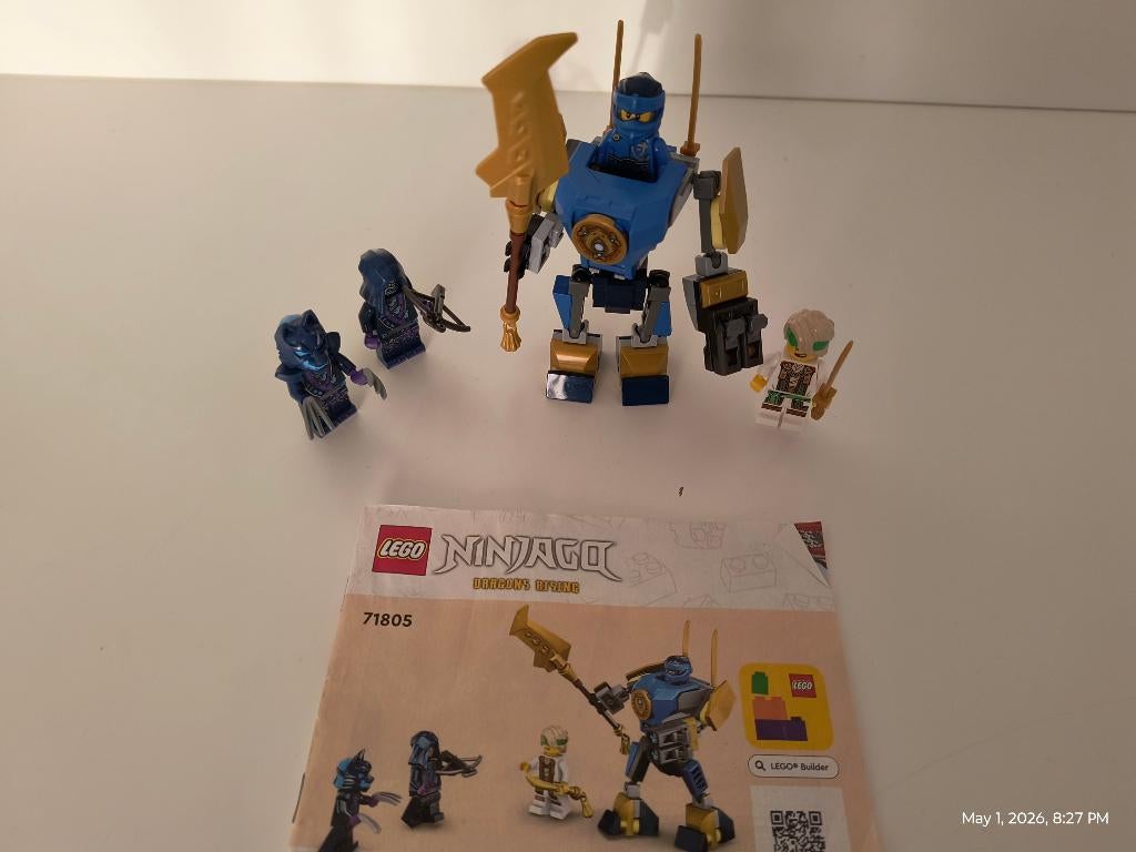 LEGO NINJAGO 71805 Jay's Mech Battle Pack complet setje, Ophalen of Verzenden, Zo goed als nieuw, Complete set, Lego
