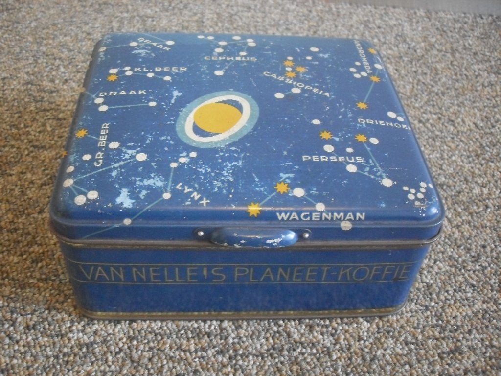 van nelle,s planeet koffie blik, Ophalen of Verzenden, Gebruikt, Overige, Van Nelle